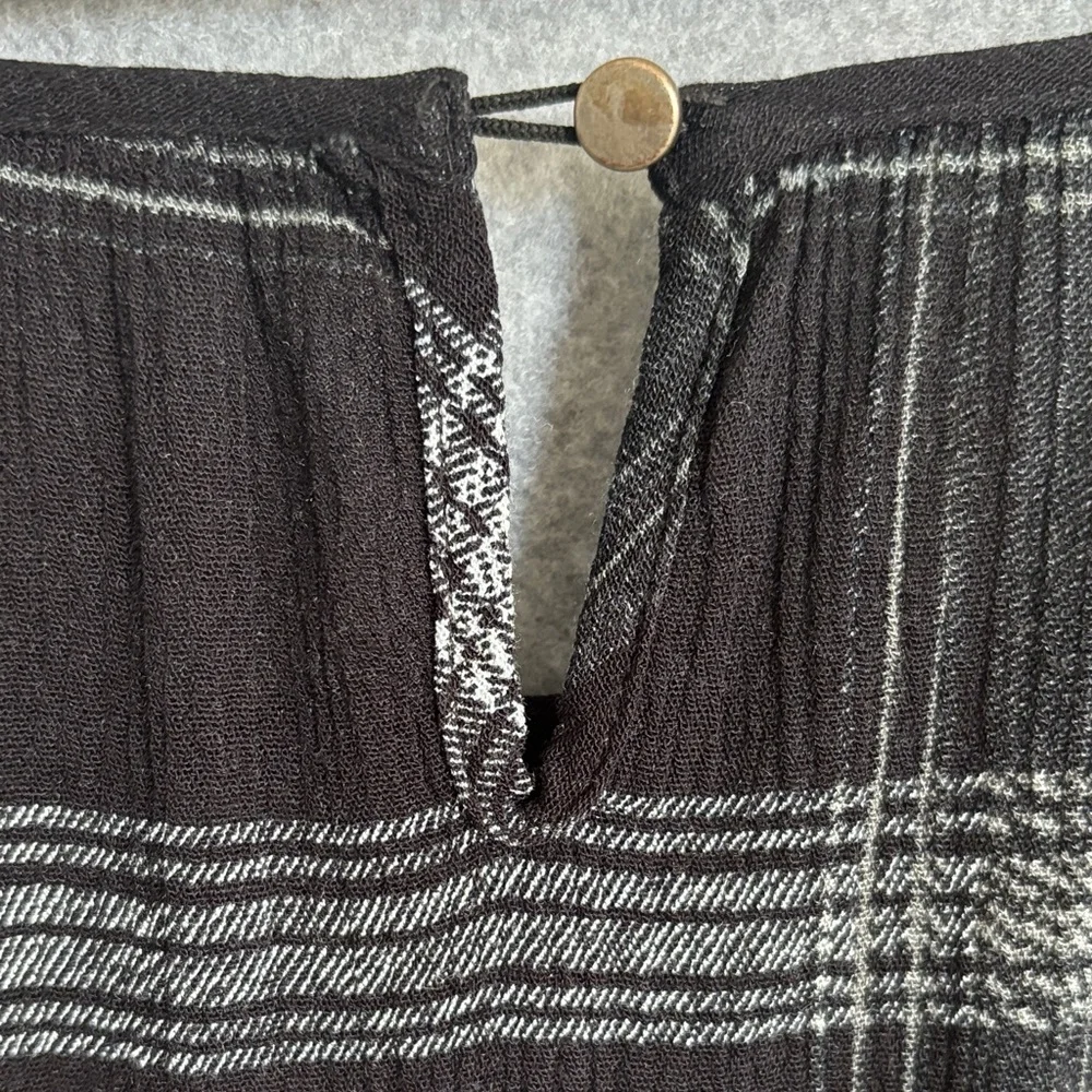 Bobeau Long Sleeve Peasant Plaid Blouse M - Picture 4 of 9